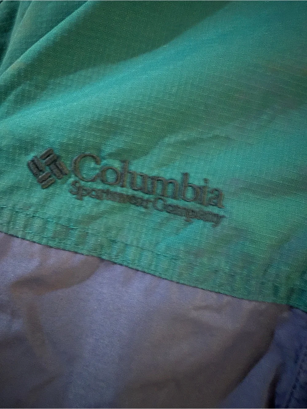 vintage 1990s Columbia Sportswear color-block waterproof jacket
